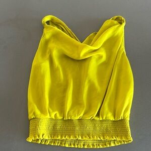 Maeve yellow cowl neck tank